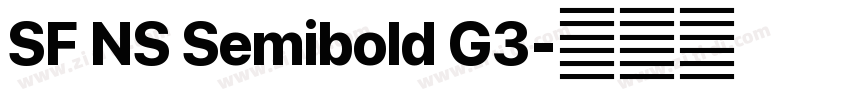 SF NS Semibold G3字体转换